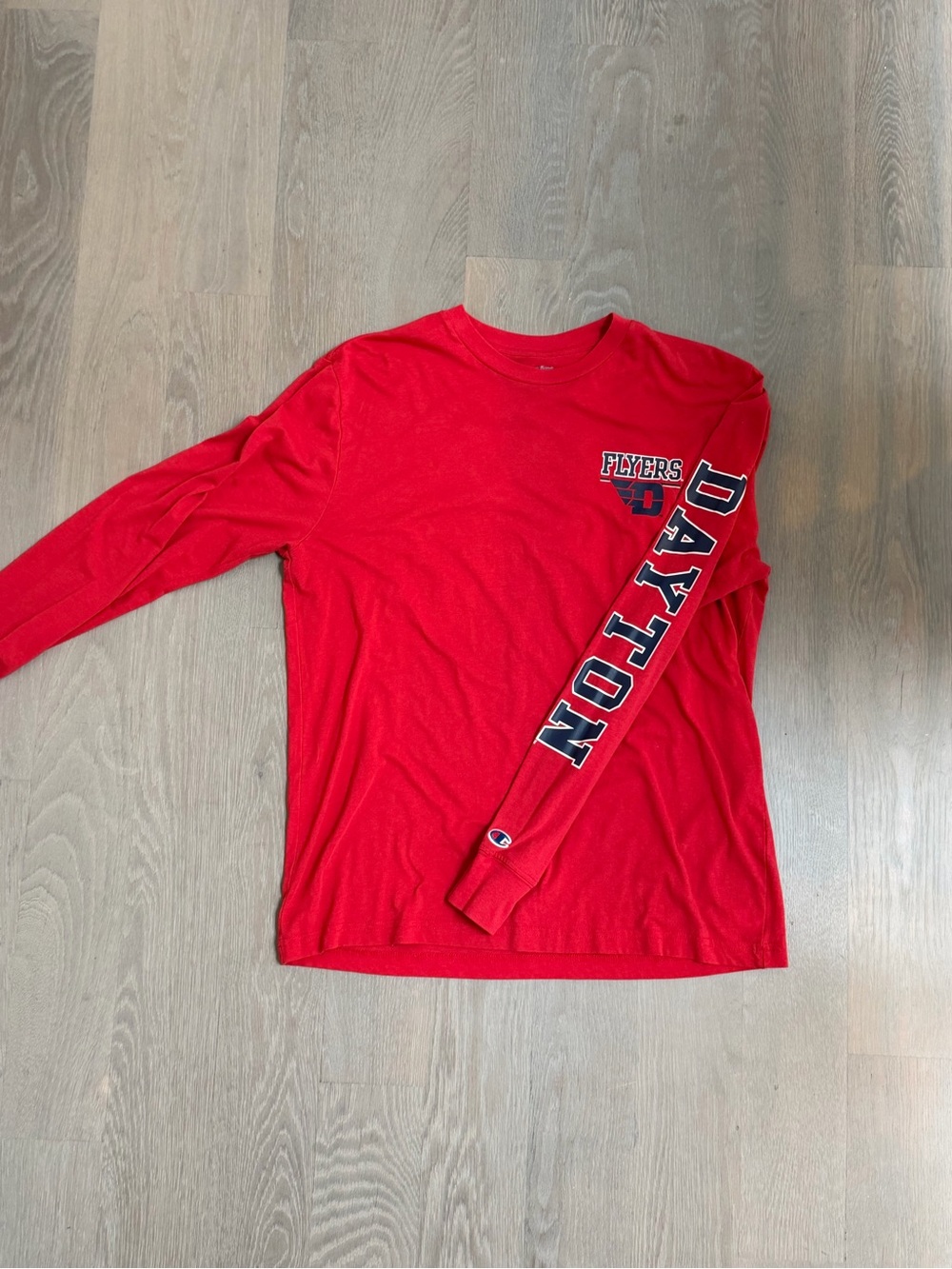 University of Dayton Champion Red Dayton Long-Sleeve Tee, M